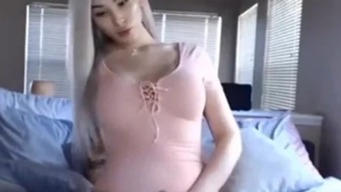 breasty blond ladyboy Playing With Her ramrod In A wild Leotard