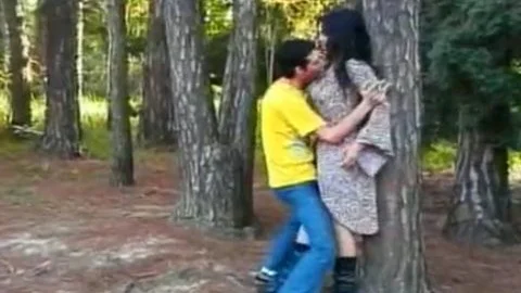 large Load acquires Blown On brunette hair ladyboy Penelope Jolie's knob After Boyfriend bonks Her pooper In Woods