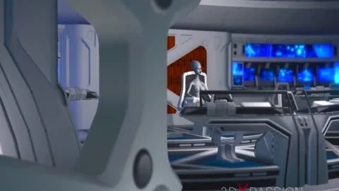 3d Alien Dickgirl bonks A naughty ebony In The Space Station