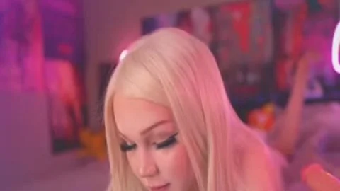 stunning blond legal age teenager pooper fake penis