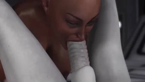 wild Sci Fi Female Alien Plays With A dark gal In The Space Station