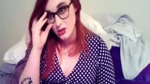 BBW Redhead legal age teenager sheboy Masturbates dick
