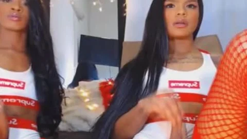 Twin tranny Giving Each Other A dirty handjob