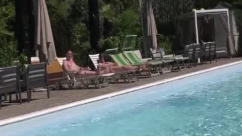 Raphaella Ferrari Takes Two knobs By The Pool