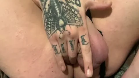 Nympho Transgirl Self bonks And Covers Herself In cum