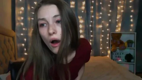 slim Russian shemale Strokes Her penis On cam