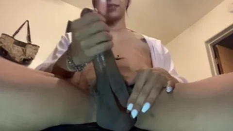 Stroking In The Chair And blowing A Load