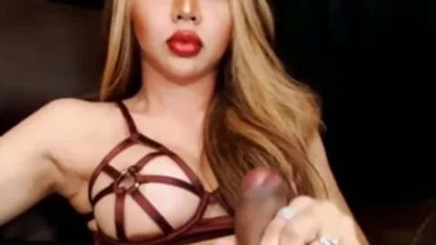 Incredible tranny With long brunette penis