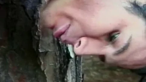 large Load acquires Blown On brunette hair ladyboy Penelope Jolie's knob After Boyfriend bonks Her pooper In Woods